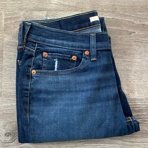 Levi’s blue ripped boyfriend jeans